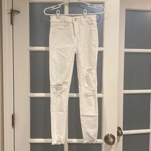 American Eagle White high rise Jeggings